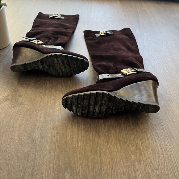 Michael Kors Brown Suede Slouchy Boots - Picture 4 of 10